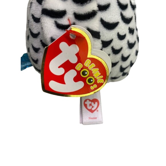 TY BEANIE BOOS NESTER The Christmas Owl 6” Plush Stuffed Animal With Tags - Picture 9 of 13